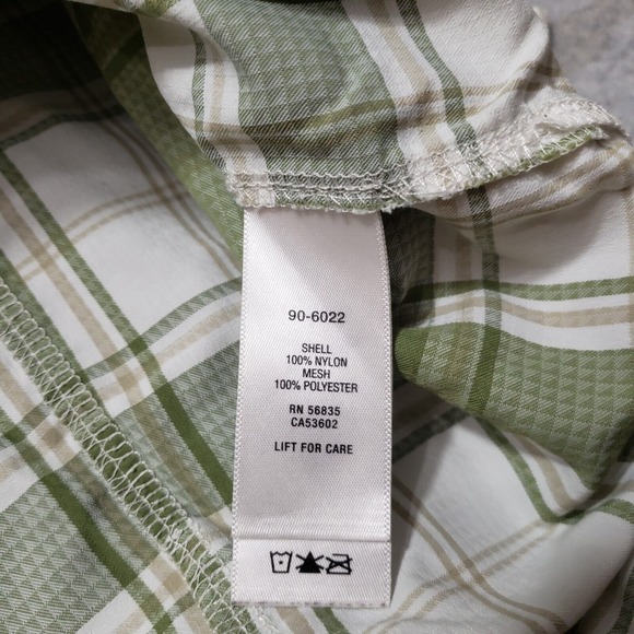 Cabela's Shirt Mens XL Green Plaid Pockets Short Sleeve‎ Button-Up - Picture 7 of 11
